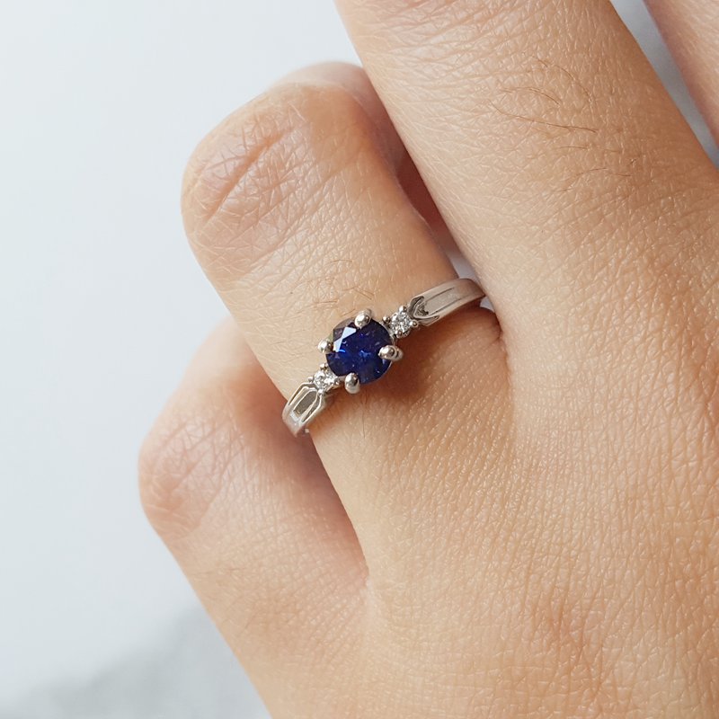 Blue Sapphire Ring , Gemstone Stacking Ring , Eternity Band , Sterling Silver Ring ,Fine Silver Ring ,Gemstone hotsell Jewelry ,September Birthstone