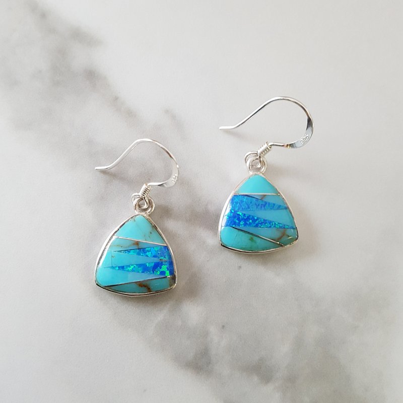 Blue az fashion earrings