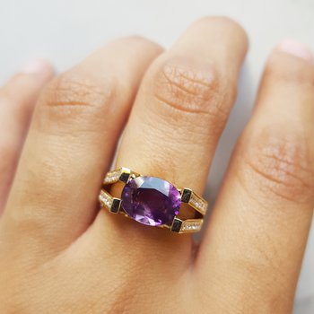 Amethyst East and West Ring