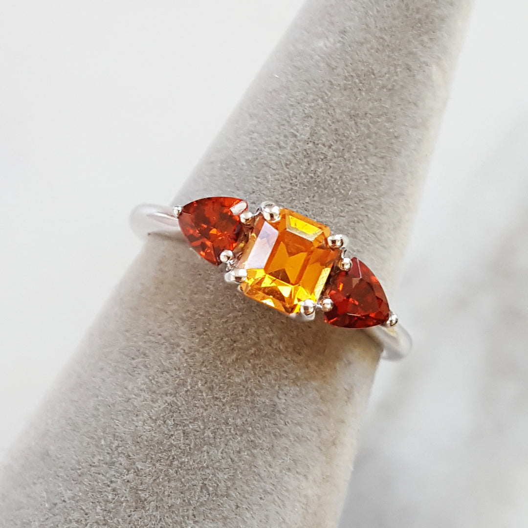 Sunset Colored Garnet Ring