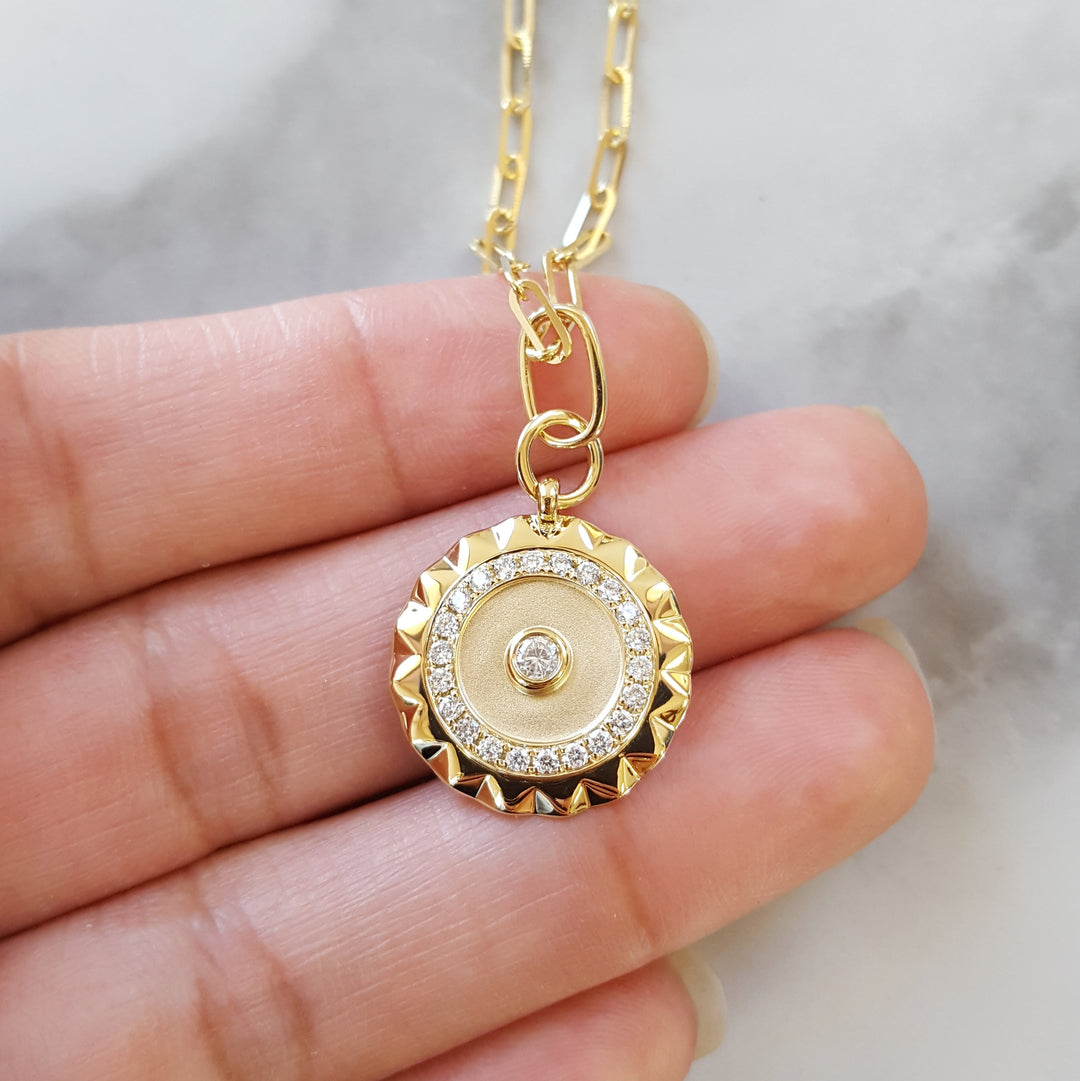 Sun Disc Chain and Pendant