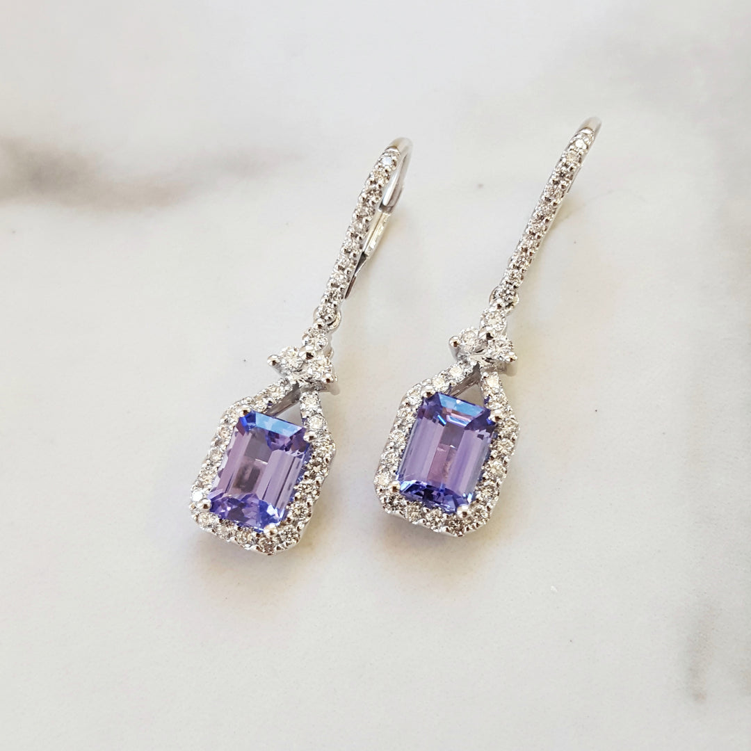 Elegant Tanzanite Drop Earrings