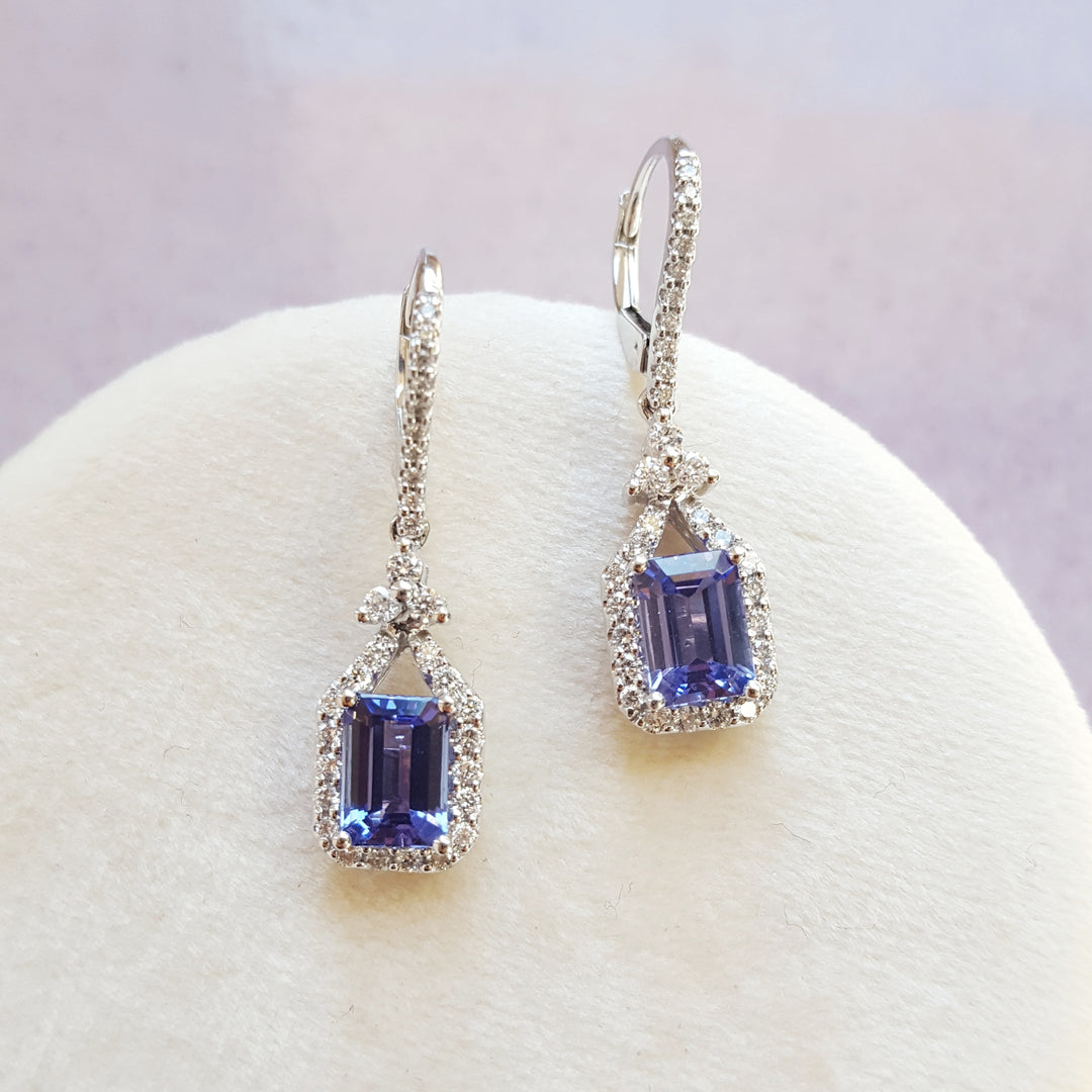 Elegant Tanzanite Drop Earrings