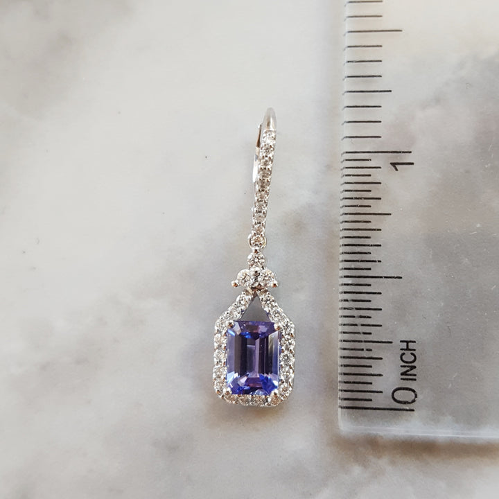 Elegant Tanzanite Drop Earrings