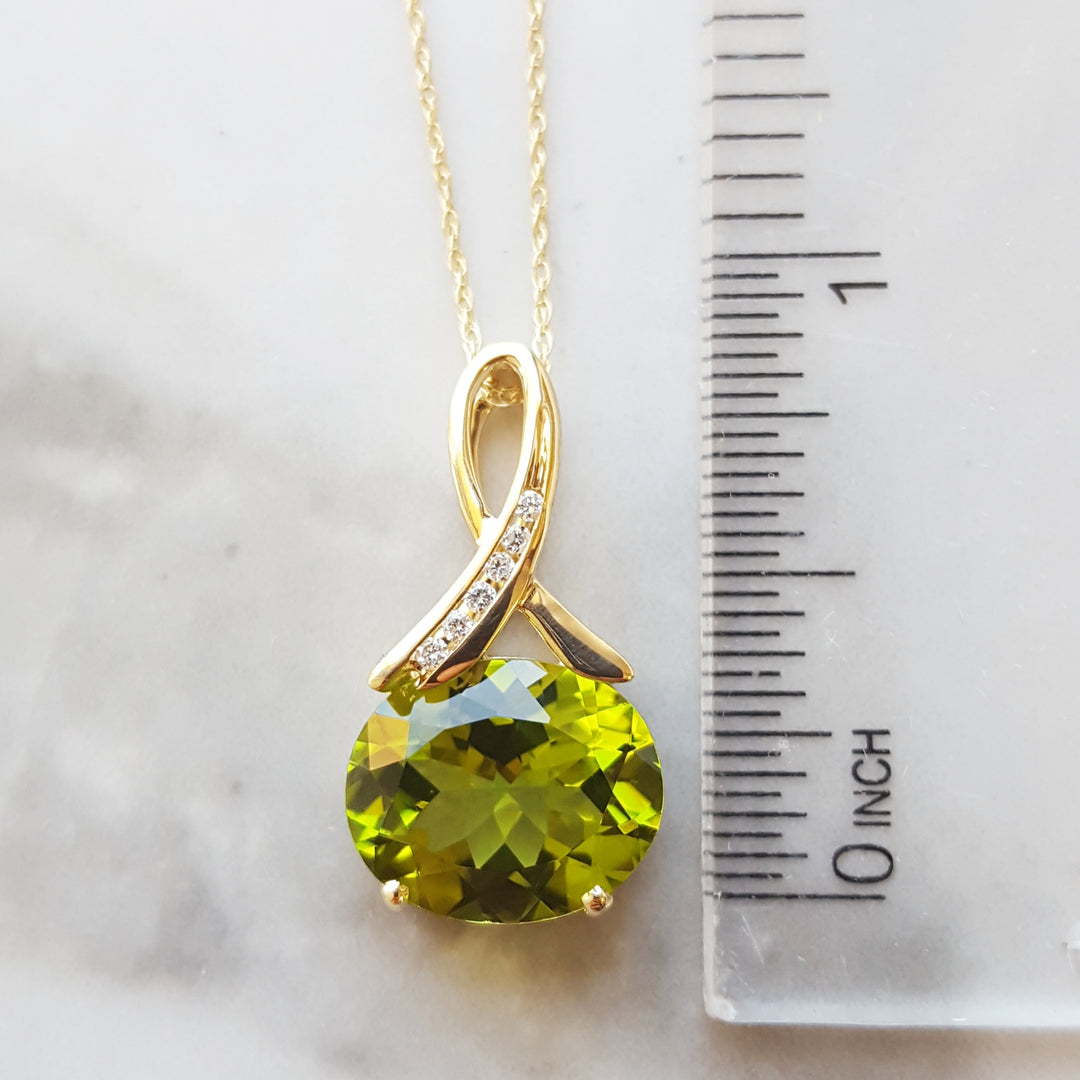 Elegant Peridot Accent Pendant