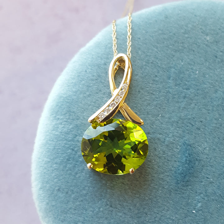 Elegant Peridot Accent Pendant