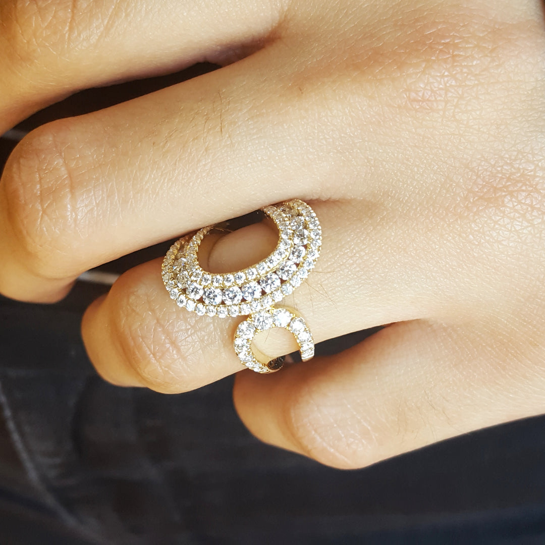 Geometric Luxury Diamond Ring