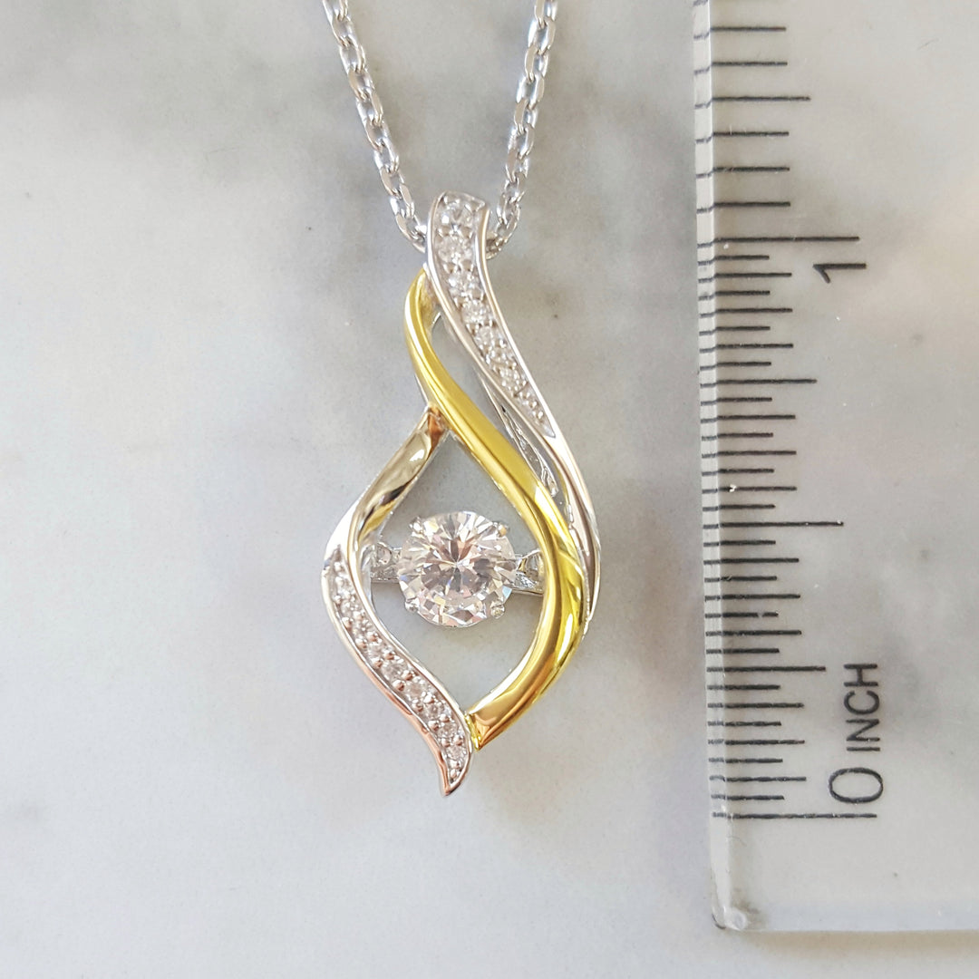 Swooping Fashion Two-Tone Pendant