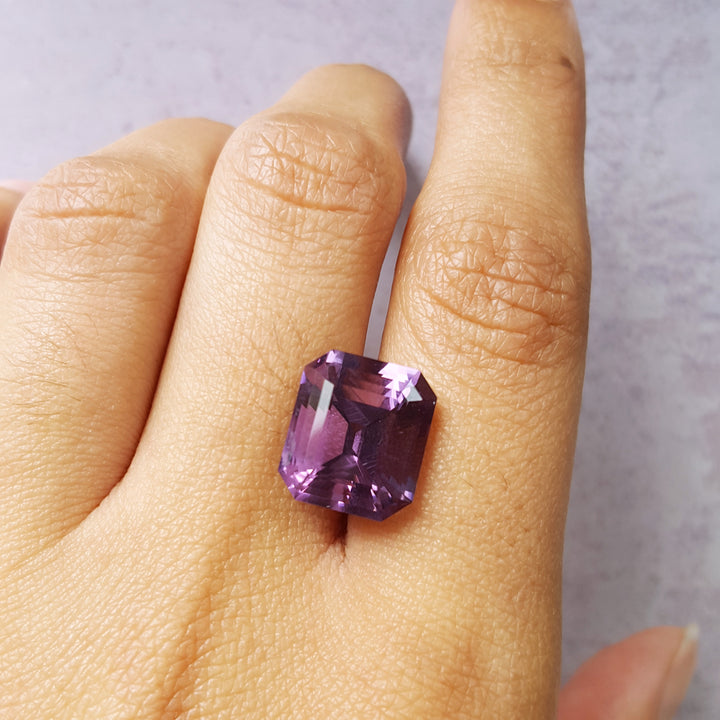 Emerald Cut Vintage Four Peaks Amethyst Gem