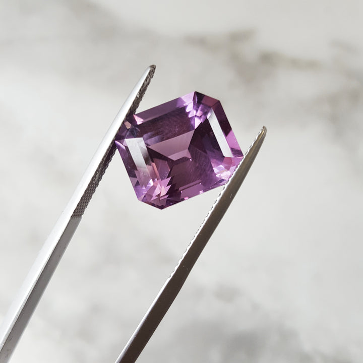 Emerald Cut Vintage Four Peaks Amethyst Gem