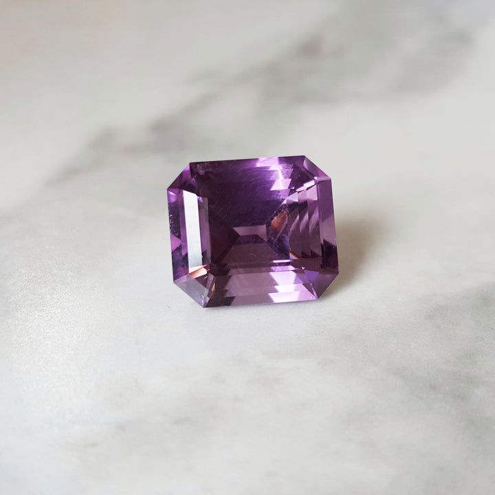 Emerald Cut Vintage Four Peaks Amethyst Gem