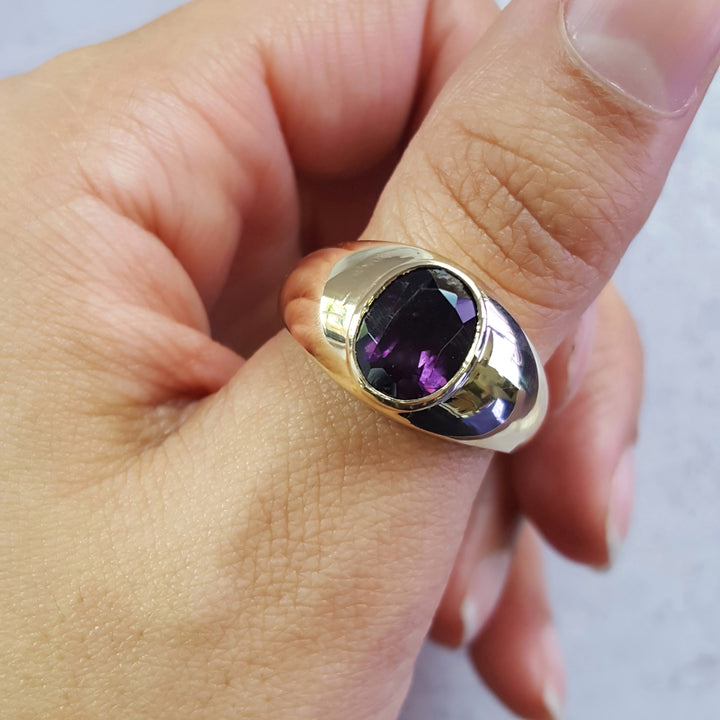 Arizona Amethyst Signet Ring