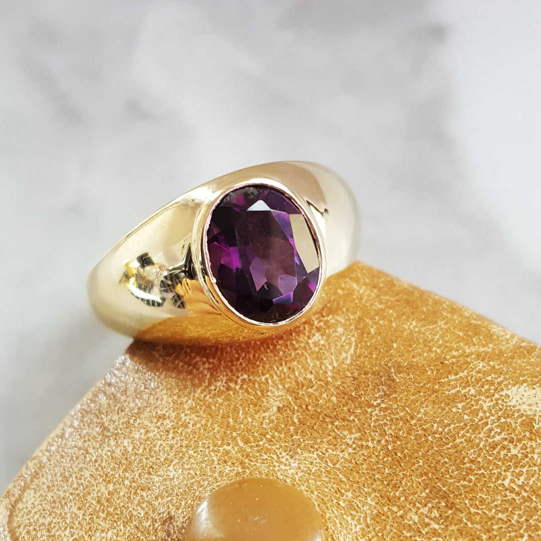 Arizona Amethyst Signet Ring