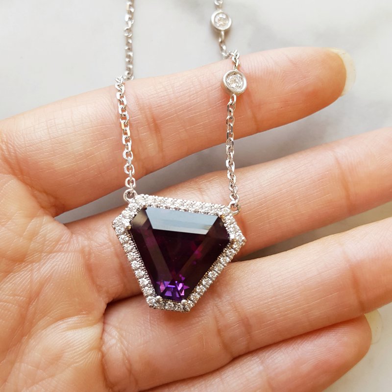 American Gem Collection Sami's Statement Amethyst Pendant