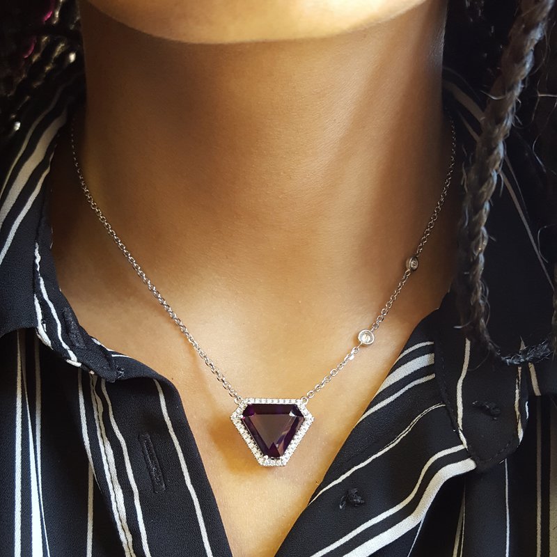 American Gem Collection Sami's Statement Amethyst Pendant