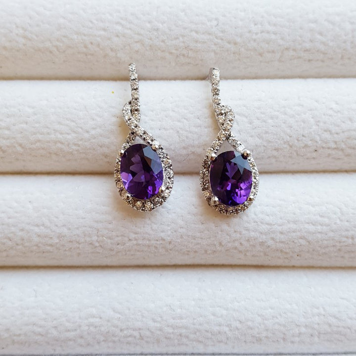 Arizona Amethyst Gold Jewelry Loop-De-Loop Amethyst Earrings