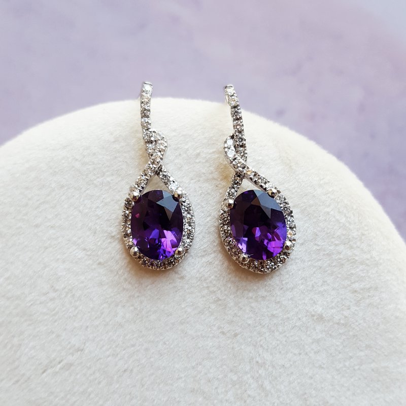  Arizona Amethyst Gold Jewelry Loop-De-Loop Amethyst Earrings 363649