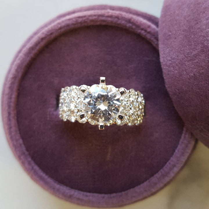 Sami Fine Jewelry Statement Diamond Cluster Engagement Ring 090361