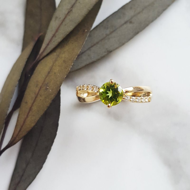 Arizona Peridot Gold Jewelry Infinity Peridot Ring 370599