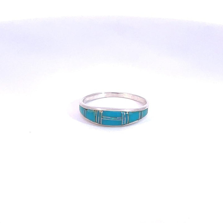 Arizona Turquoise and Inlaid Jewelry Turquoise Tapered Ring