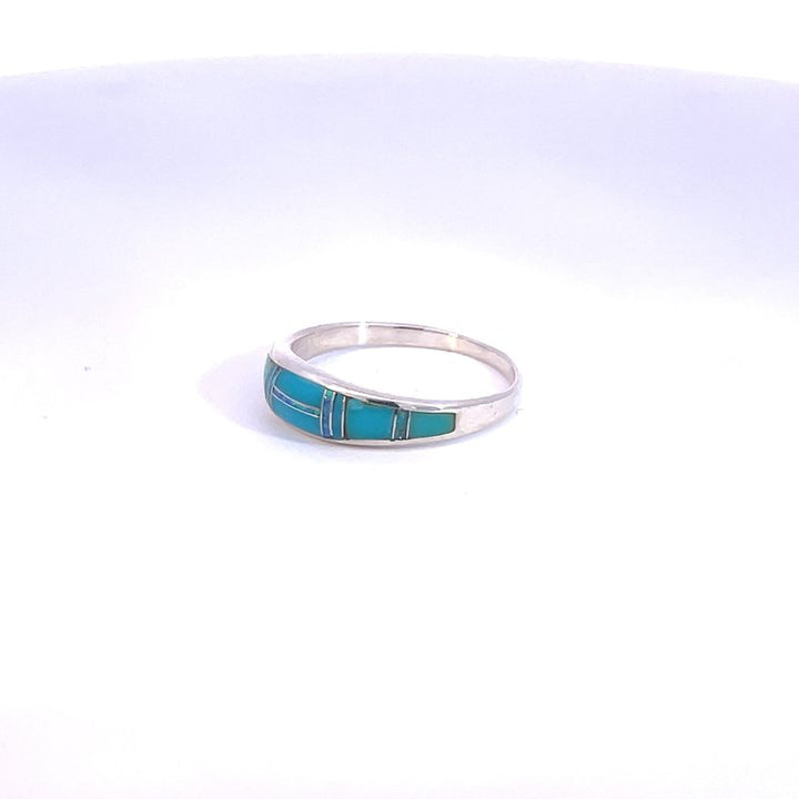 Arizona Turquoise and Inlaid Jewelry Turquoise Tapered Ring