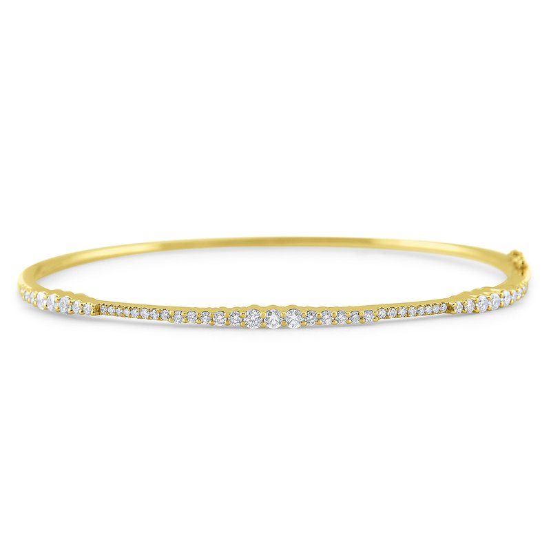 KC Designs 14k Gold and Diamond Hinged Bangle Bracelet B1986