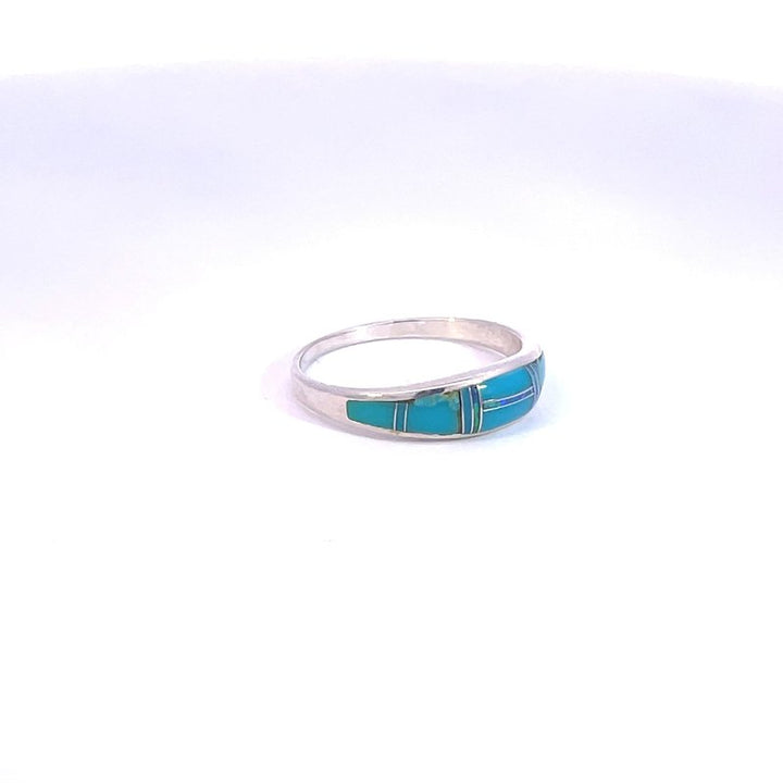 Arizona Turquoise and Inlaid Jewelry Turquoise Tapered Ring